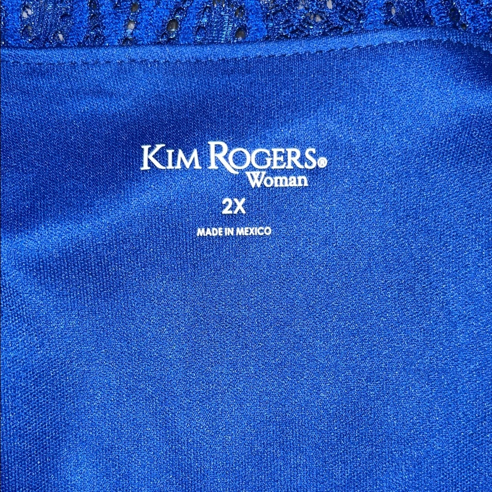 Kim Rogers Royal Blue Lace Blouse - Picture 2 of 7